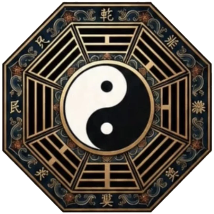 Bagua com yin-yang ao centro, símbolo do Bernardo
